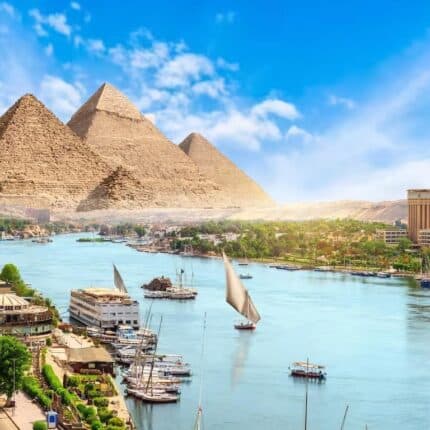 10 DAY EGYPT NILE CRUISE & HURGARDAH. Embark on the ultimate tour to with JoyFun Travel from South Africa. Experiece that perfect awe-inspiring wonders of ancient antiquity with the sun-drenched relaxation of the Red Sea. Your journey begins in vibrant Cairo, home to the legendary Pyramids of Giza, before taking you on a luxurious Nile River cruise from Aswan to Luxor. Finally, top off your adventure by unwinding at a world-class beach resort in Hurghadah.